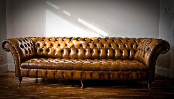 Antik Stil Chesterfield England Polster 4 Sitzer XXL Lounge Club Sofa