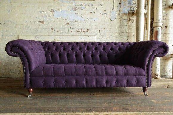 3 Sitzer Chesterfield Polster Sofas Design Luxus Couch Sofa Leder