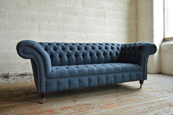 Chesterfield Couch Textil 3 Sitzer XXL Big Sofa Couchen Big Neu
