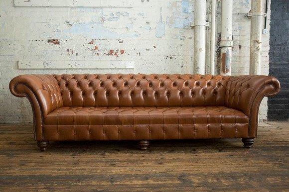 Chesterfield Leder Polster Design Sofa Luxus Couch Klassische Sofa