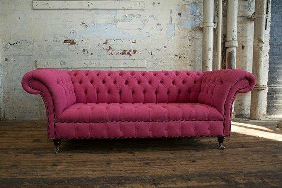 Pinke Designer Sofa Couch Polster XXL 3 Sitzer Big Sofas Couchen