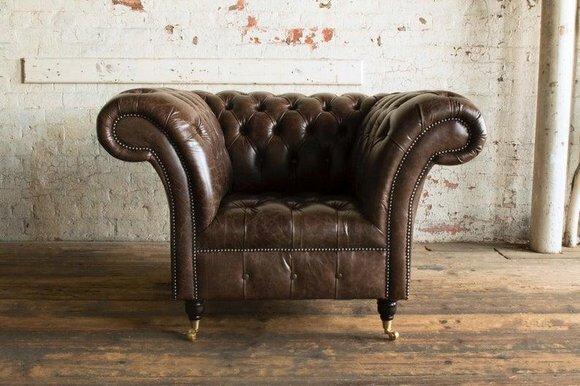 Chesterfield Design Sofa Sessel Couch Polster Luxus Textil Couchen