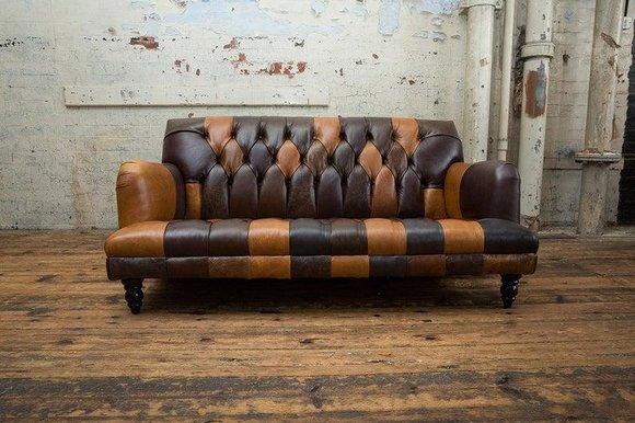 Ledersofa Sofa Couch Garnitur 3 Sitzer Sofas Couchen Chesterfield