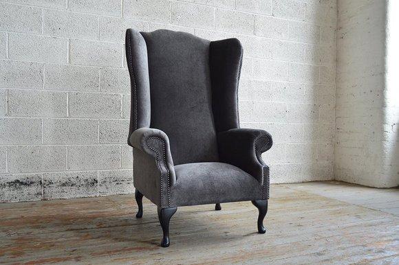 Ohrensessel Chesterfield Sessel Fernseh Couch 1 Sitzer Sofa Stoff Couchen