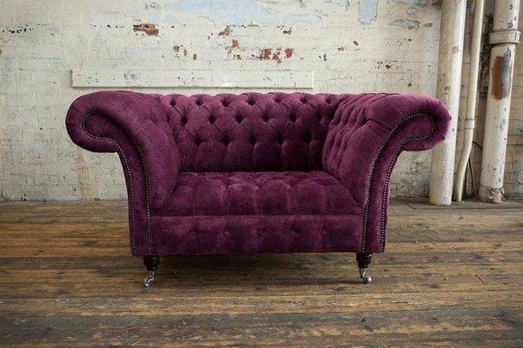 Polstermöbel Sessel 1-Sitzer Neue Premium Class Luxusstoffe Polster