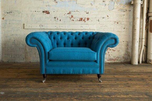 Chesterfield Design Sofa Sessel Couch Polster Textil Couchen Sitzer
