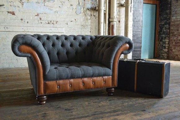 Design Sofa Sessel 1 Sitzer Couch Polster Luxus Klassische Textil