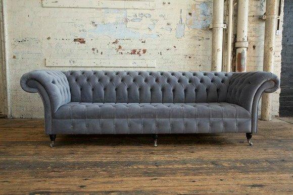 Design Sofa 4 Sitzer Couch Polster Luxus Klassische Textil Sofas