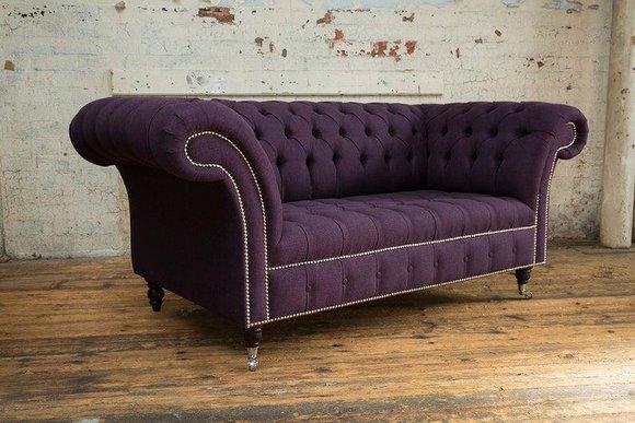 Chesterfield 2 Sitzer Couch Polster Sofa Designer Couchen Sitz Leder