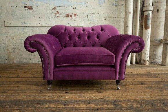 Chesterfield Design Sofa Sessel Couch Polster Luxus Textil Couchen