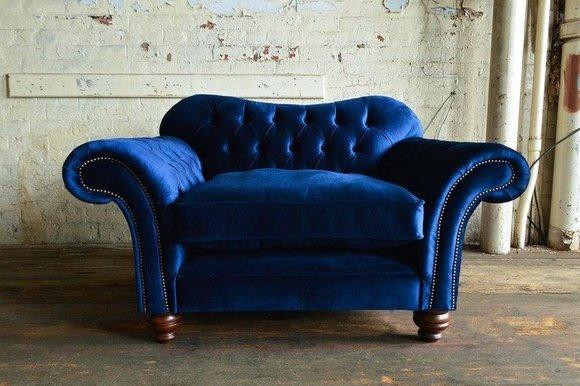 Chesterfield Design Sofa Sessel Couch Polster Luxus Textil Couchen