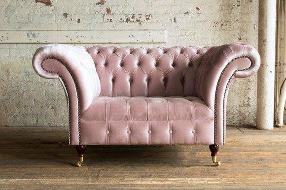 Chesterfield Design Sofa Sessel Couch Polster Luxus Textil Couchen