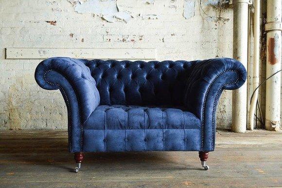 Sessel 1 Sitzer Sofa Polster Sofas Design Luxus Stoffsofas Chesterfield