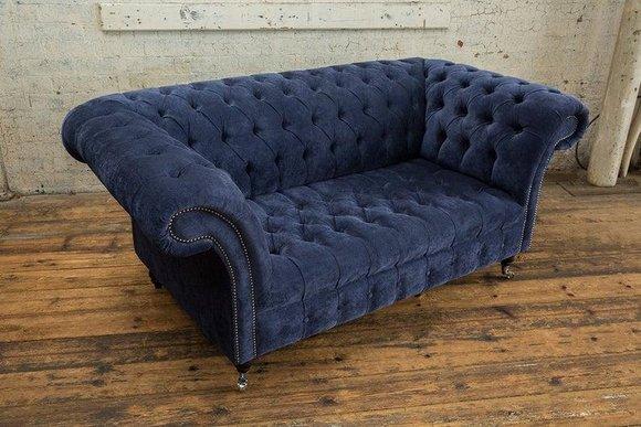 Chesterfield Big Textil Design Wohnzimmer Couch Sofa Polster 2 Sitz