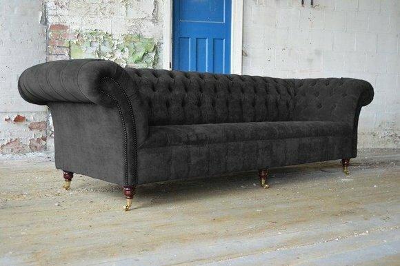 Chesterfield 4 Sitzer Couchen Luxus Stoff Couchen Polster Garnitur