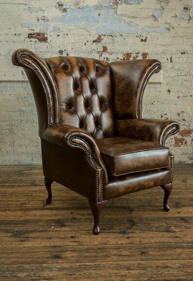 Edler Designer Luxus Sessel Ohrensessel 1 Sitzer Fernseh Lounge Relax