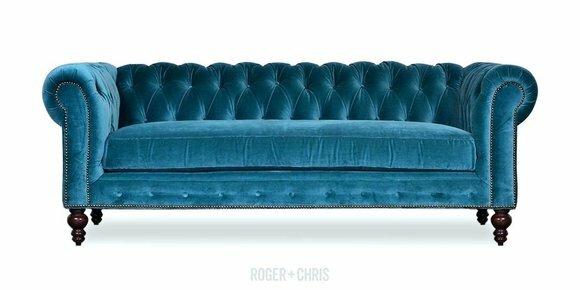 Chesterfield Wohnzimmer Samt Couch Polster Sitz Garnitur 3 Sitzer
