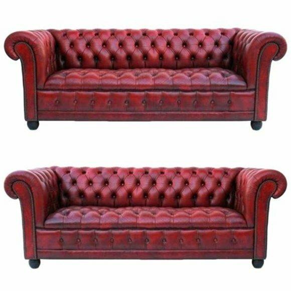 Chesterfield Sofagarnitur 3+3 Sitzer Couch Polster Garnituren