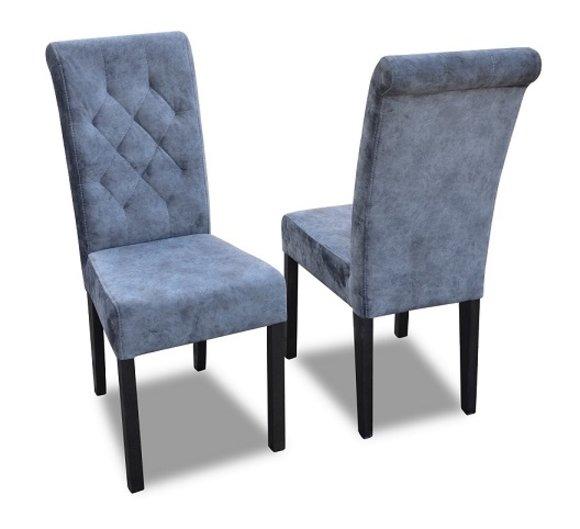 4x Chesterfield Stuhl Set Sitz Polster Garnitur Esszimmer Stühle Lehn Leder K11