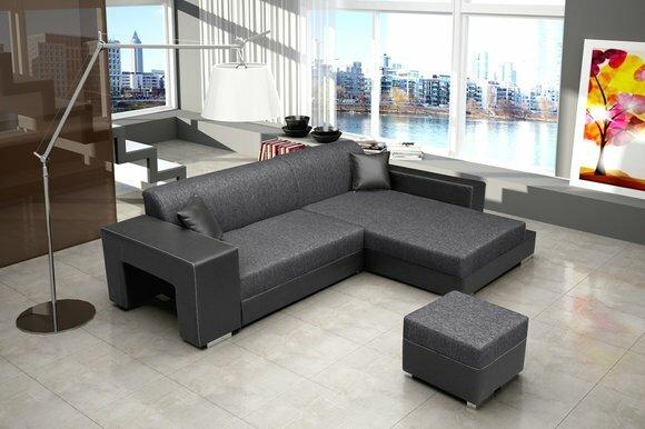 Schlafsofa Eck Sofa Couch Bettfunktion Polster Eck Garnitur Schlaffunktion Neu!