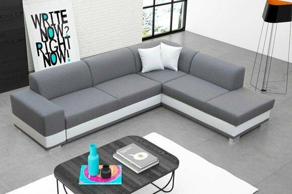 Polstersofa Loungesofa Couch Sitzgruppe Wohnzimmer mit Kissen Sofa