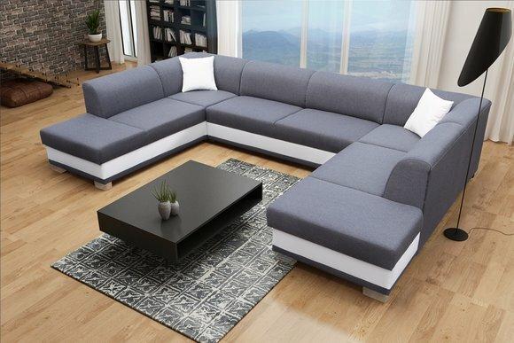 XXL Wohnlandschaft Ecksofa Couch Polster Garnitur Ecke Designer U-Form