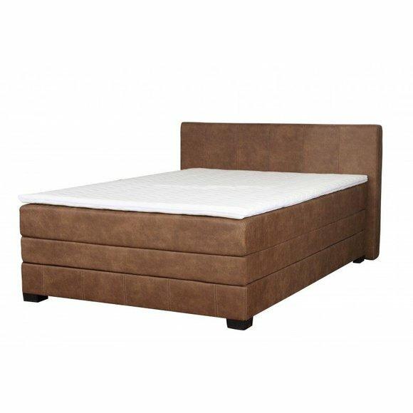 Bett Boxspring Braun Design Bett XXL Big Polster Doppel Betten Hotel Ehe Luxus