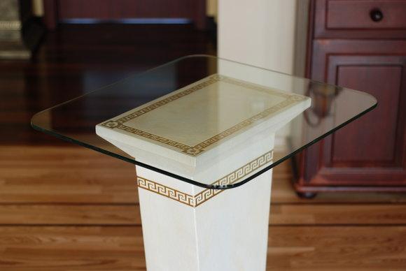 Medusa Römische Säule Beistelltisch Säulen Tisch Glas Couch Sofa Tische