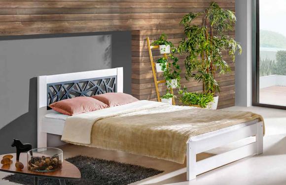 Modernes Designer Holz Bett Edles Polster Möbel Doppel Betten Neu