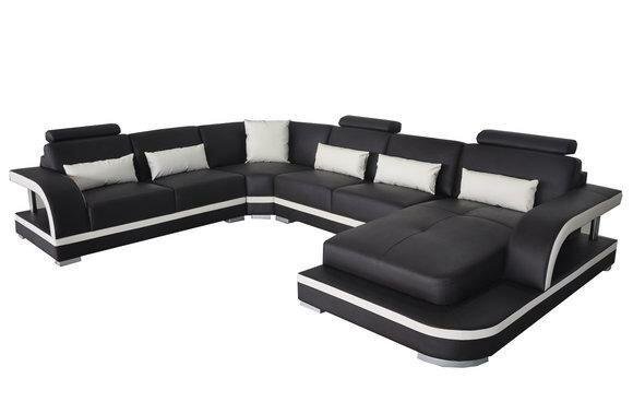 Leder Eck Sofa Eck Wohnlandschaft Garnitur Design Modern Couch Sofas