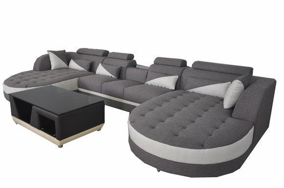 Eck Sofa Polster Couch Sitz Garnitur Moderne U Form Wohnlandschaft