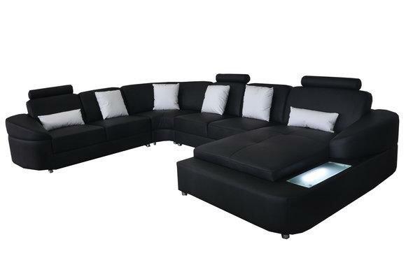 Leder Sofa Couch Wohnlandschaft Eck Garnitur Design Modern Sofas