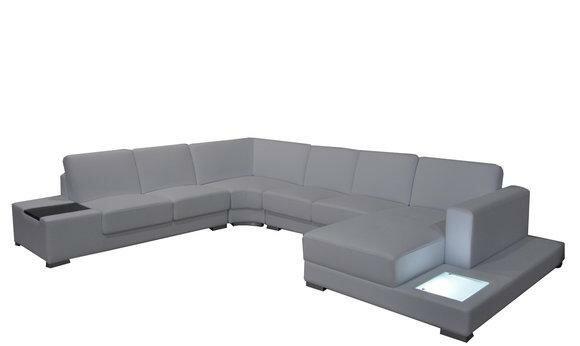 Ledersofa Couch Wohnlandschaft Ecksofa Garnitur Design Modern Sofa