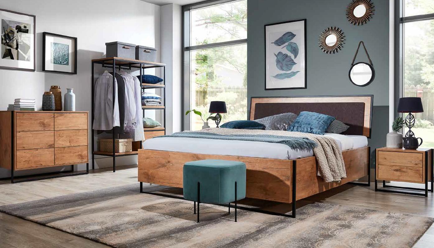 Holz Designer Bett Schlafzimmer Betten Textil Leder Hotel Luxus Polster