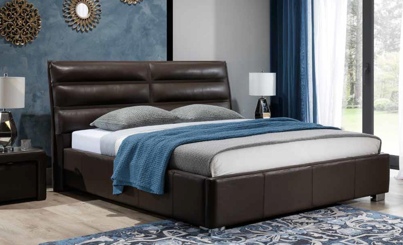 Klassisches Luxus Betten Polster Leder Textil Hochwertiges Schlafzimmer