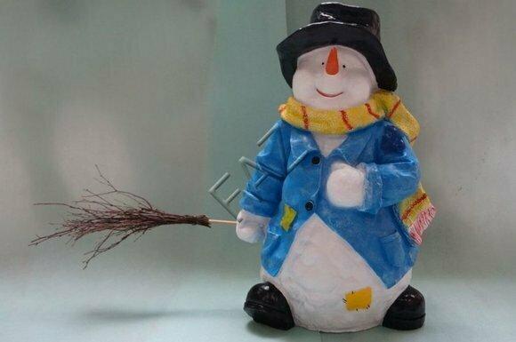 Figur Skulptur Figuren Steinfigur Statuen Dekoratation Schneemann