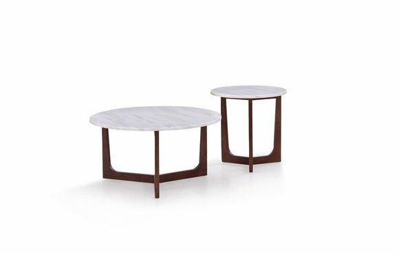 Marmor Design Beistell Tische Couch Tisch Sofa Wohn Zimmer 2x SET Wohn