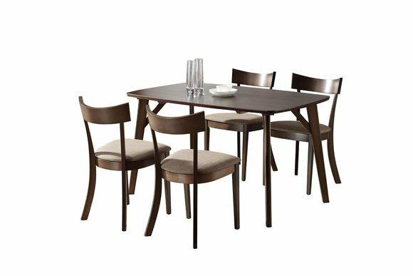 Ess Tisch Garnitur Designer Tische + 4x Stuhl Set Echt Holz Komplett Set