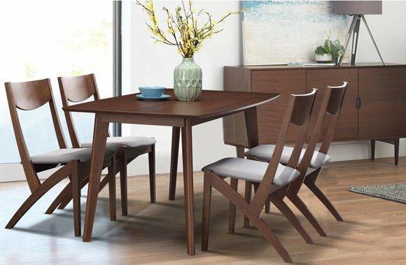 Ess Tisch + 4 Stühle Konferenz Tische Büro Holz Zimmer Design Stuhl Set