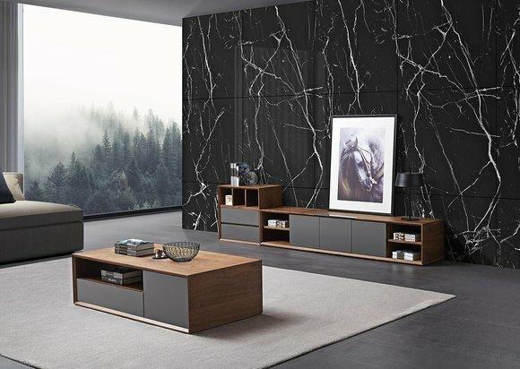 Wohnzimmer Komplett Set Kommode Sideboard RTV Schrank Wand Garnitur