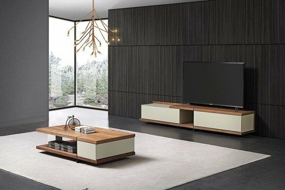 Wohnzimmer Komplett Set Kommode Sideboard Schrank Wand Couchtisch