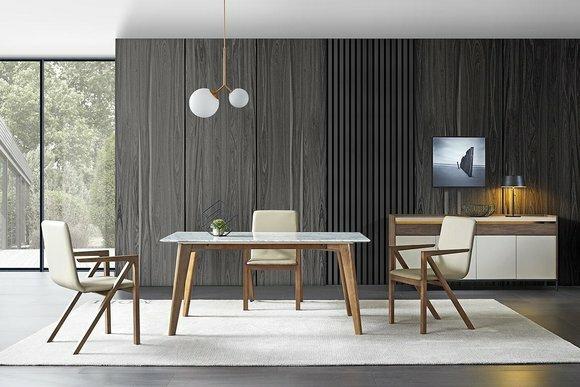 Ess Zimmer Holz Tisch Design Wohn Set Garnitur Set Italienische Möbel 4 tlg,