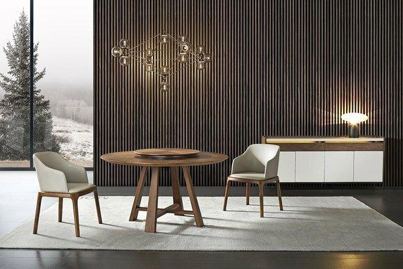 Ess Zimmer Rund Tisch Design Kommode Set Garnitur 4 tlg, Set Italienische
