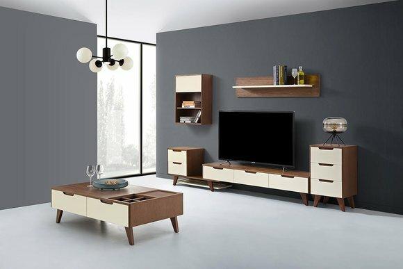 Wohnwand Sideboard Vitrine Schrank Wohn Zimmer Schränke Regal Side