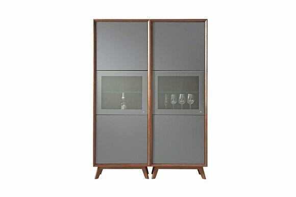 Wand Schrank Schränke Vitrine Glas Design Hoch Holz Vitrinen Wohn Zimmer