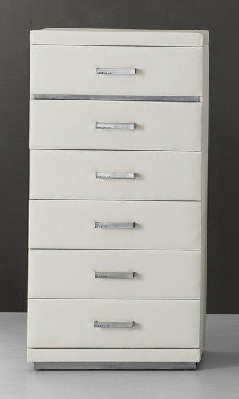 XXL Leder Sideboard Kommode 6 Schubladen Schränke Schrank Kommoden
