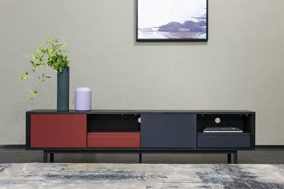 rtv design sideboard fernseh wand low board luxus kommode schrank neu Regale