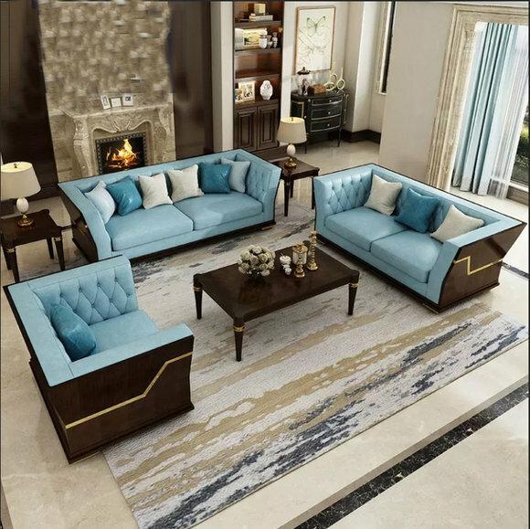 Klassische Designer Garnitur Sofa Couch Set Polster Sitz Set 3+2 Sofas