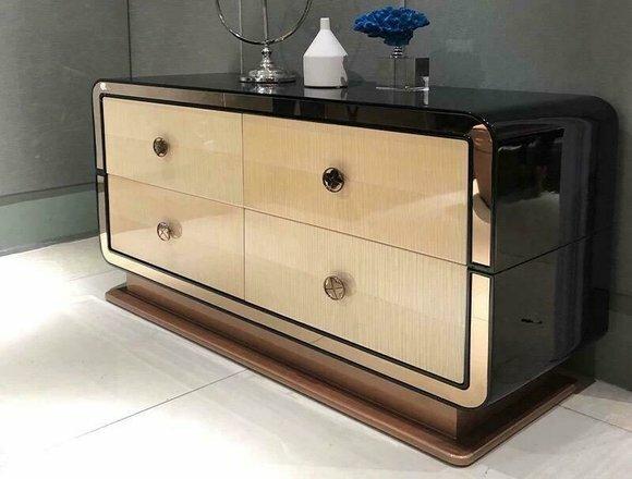 Designer Kommode Anrichte Low Board Side Schrank Wohn Zimmer Regal