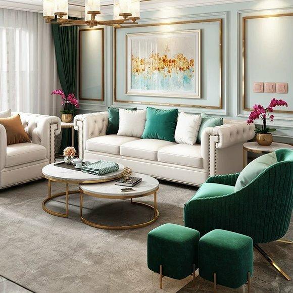 Leder Samt Sofa Couch Polster Sitz Garnitur Design Wohn Zimmer Möbel